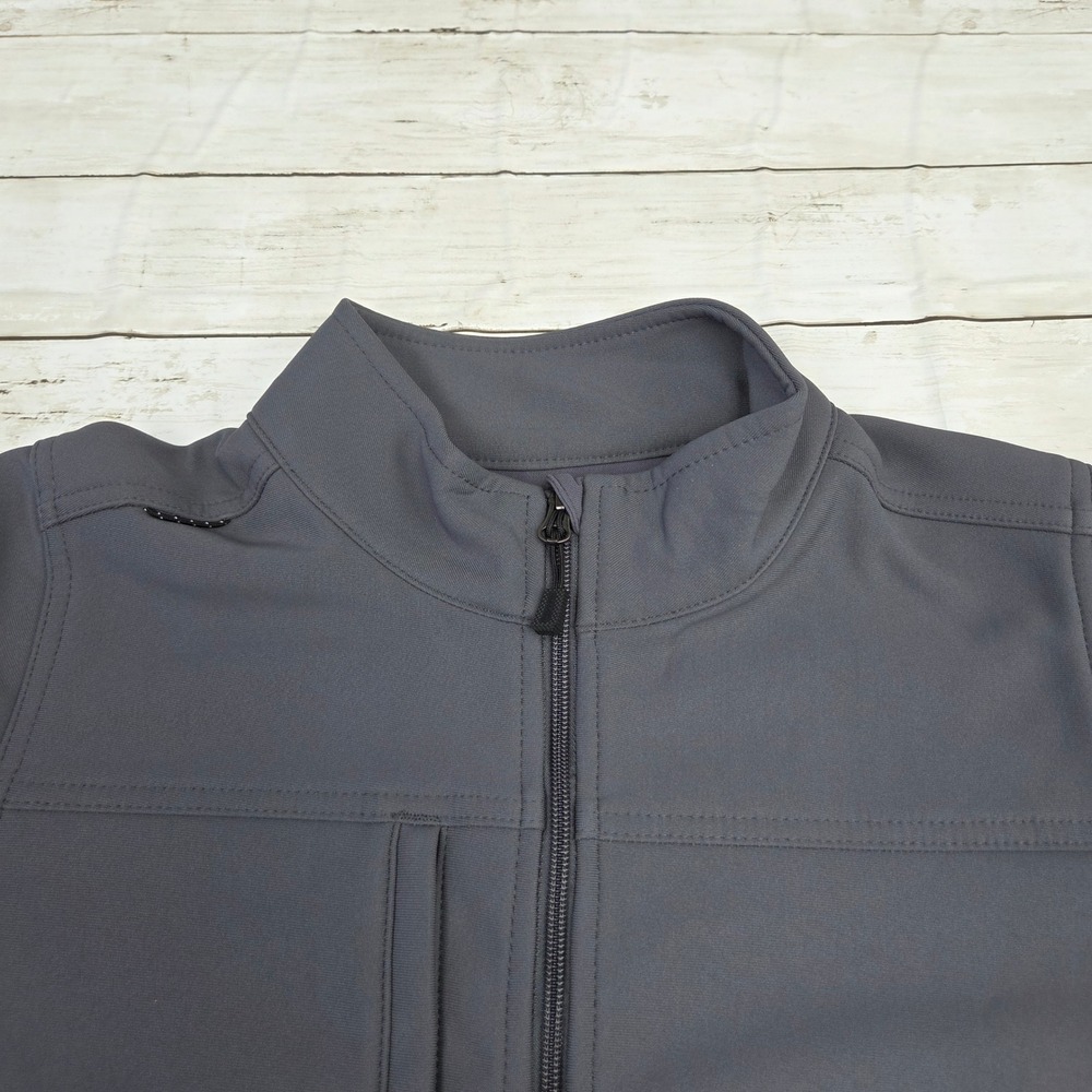 Carhartt Jacket Mens L Gray Modern Fit Full Zip Fleece Scrub Jacket - Picture 3 of 11